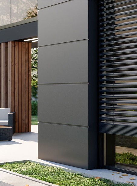 Terrace with Z90 exterior venetian blinds