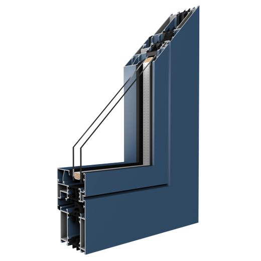 MB-70 aluminium window profile cross-section