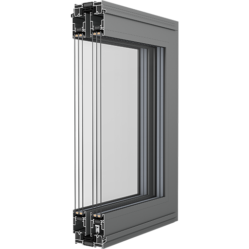 MB-59HS HI aluminium lift-and-slide terrace system profile cross-section