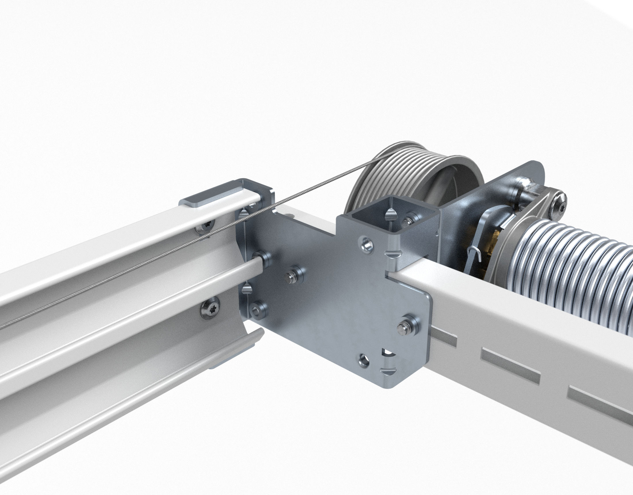 D-GATE B garage door with rear-mounted torsion spring