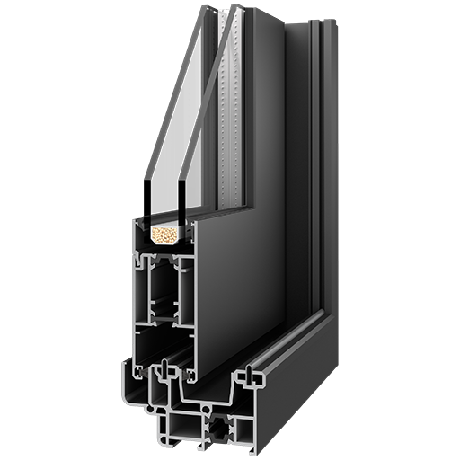 MB-SLIDE aluminium terrace system profile cross-section