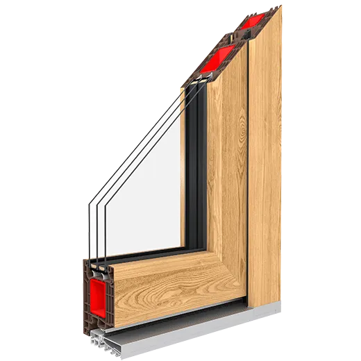 IGLO EDGE PVC entrance door profile cross-section