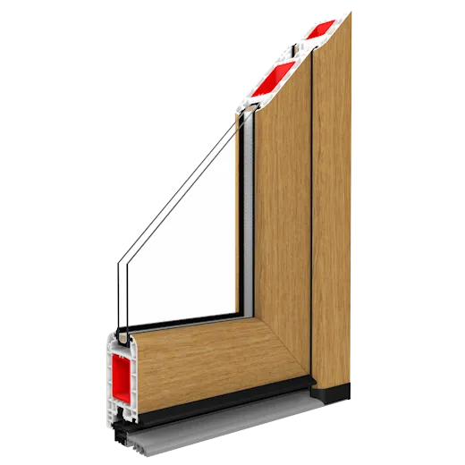 IGLO 5 PVC entrance door profile cross-section