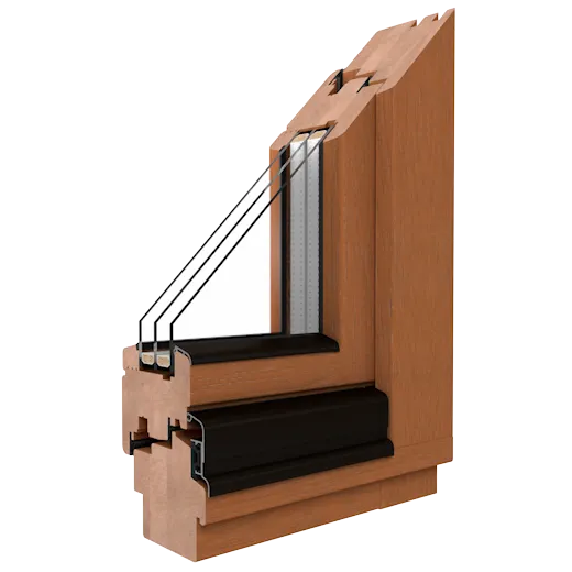 SOFTLINE wooden window profile cross-section