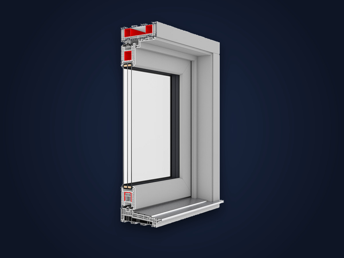 IGLO-HS lift and slide terrace door technical profile cross-section