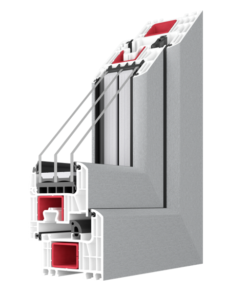 IGLO Energy Classic PVC window profile cross-section