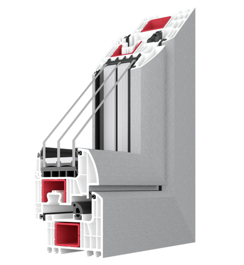 IGLO Energy PVC window profile cross-section